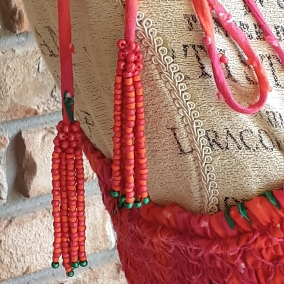 FARM Rio Red Pepper Ruffled Smocked Midi Sundress - Picture 6 of 15